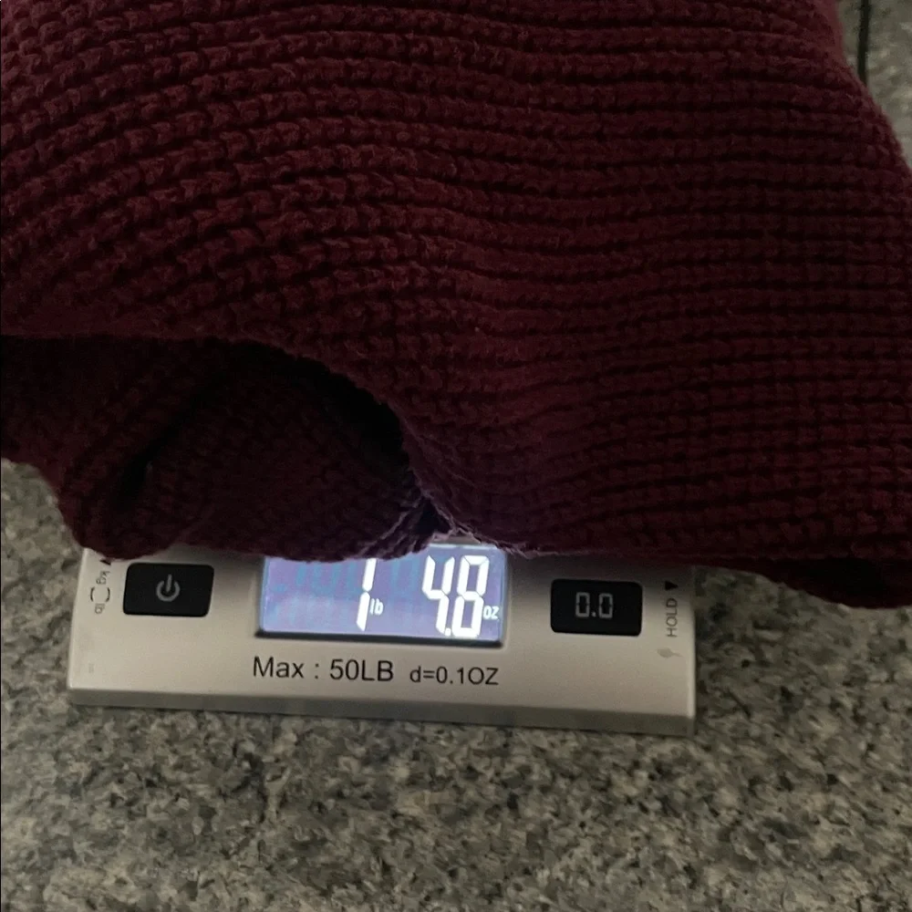 L.L. Bean Men's Large Regular Cotton Cashmere Deep Red Fourth‎ Zip-Up Sweater